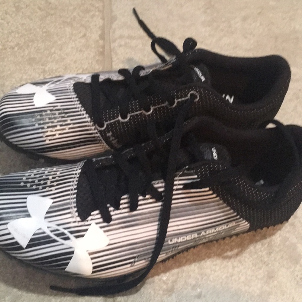 Under Armour running shoes with removable spikes